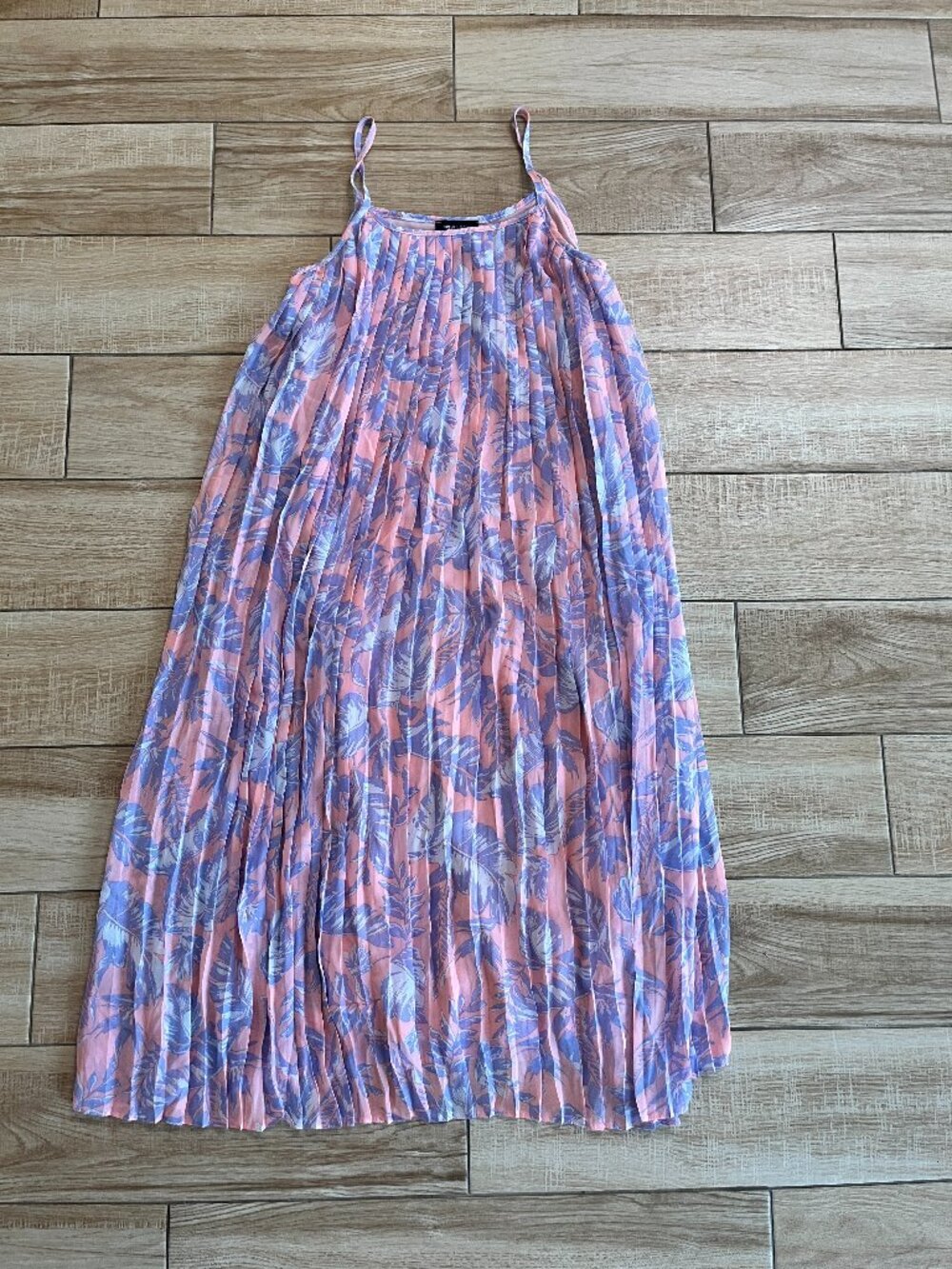 Womens New Look Pink/Purple Pleated Midi Dress - 6
